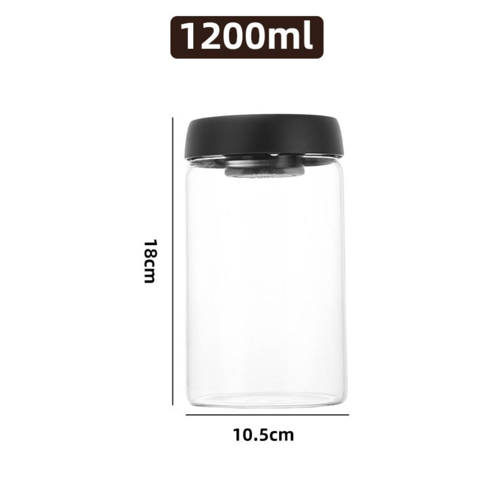 Airtight Lid Coffee Bean Storage Jar Glass Material Freshness Preservation Jar  for Coffee Storage