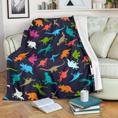 Cartoon Dinosaur 3D Printed Blanket Flannel Blanket Throw Blanket Soft Sofa Kids Blanket