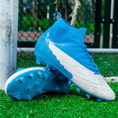 Chaussures de Football Homme Antidérapantes Entraînement sur Gazon Crampons Longs Résistantes à l'Usure Chaussures de Sport Homme Respirantes Chaussures de Football d'Entraînement Homme