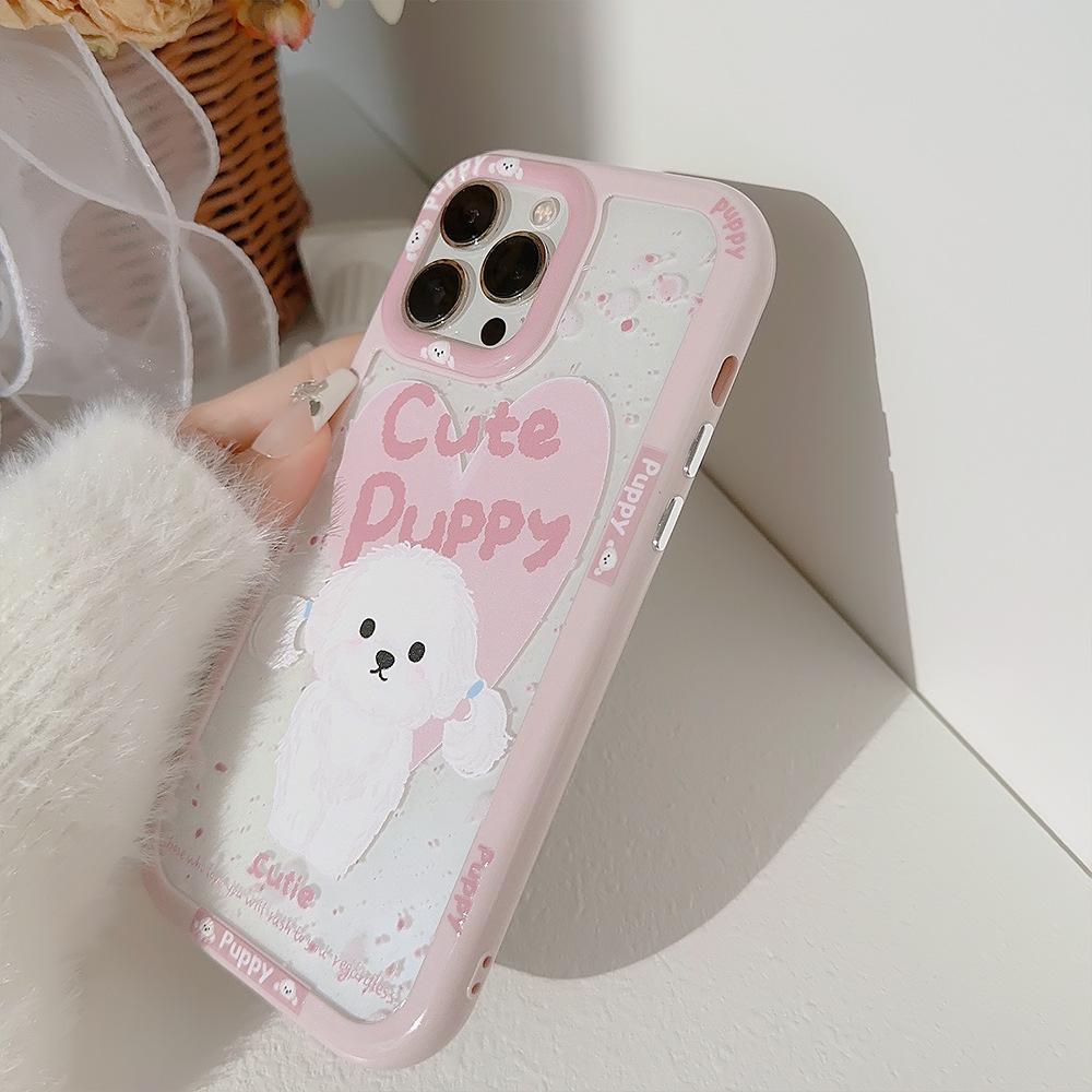 Applicable iPhone16Super cute loving puppy15Mobile phone shell for iphone17ProMax Magnetic Attraction14Acrylic12Hard