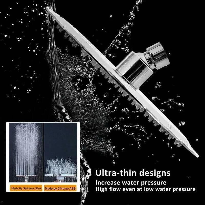 C Bristan 200mm Abs Ultrathin Round Fixed Head Shower Head Bathe Tool Bathroom