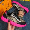 2025 Autumn Collection Women's Casual Leopard Print Thick-Soled Lightweight Board Shoes - Soft, Comfortable, Fashionable Star Design.