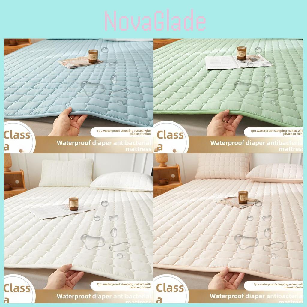 Polyester Bed Mattress Protector With Nonslip Waterproof Cover For Home And Dorm Use