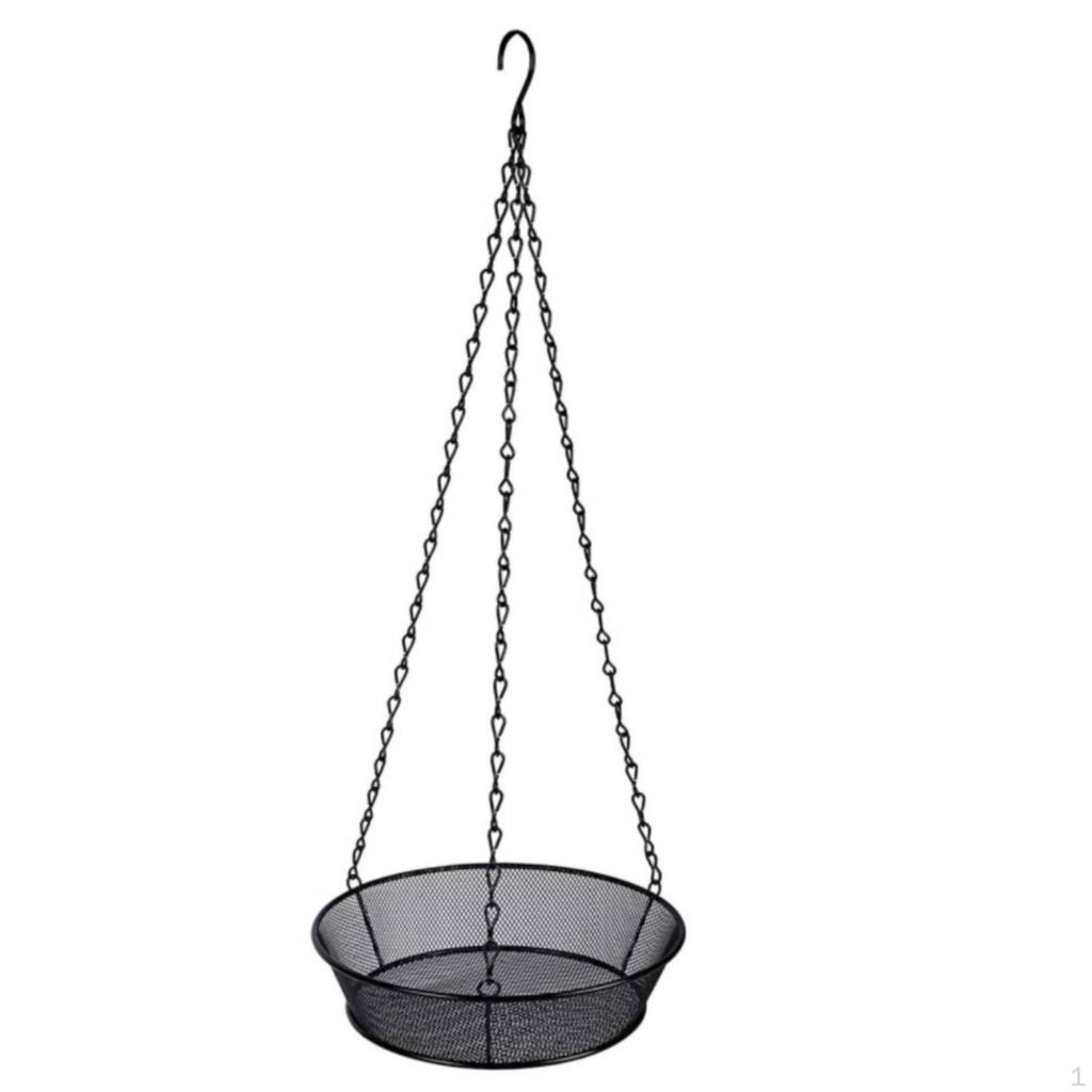 Bird Feeder Bowl with Metal Hanger Stable Chain Weather Resistant for Nature