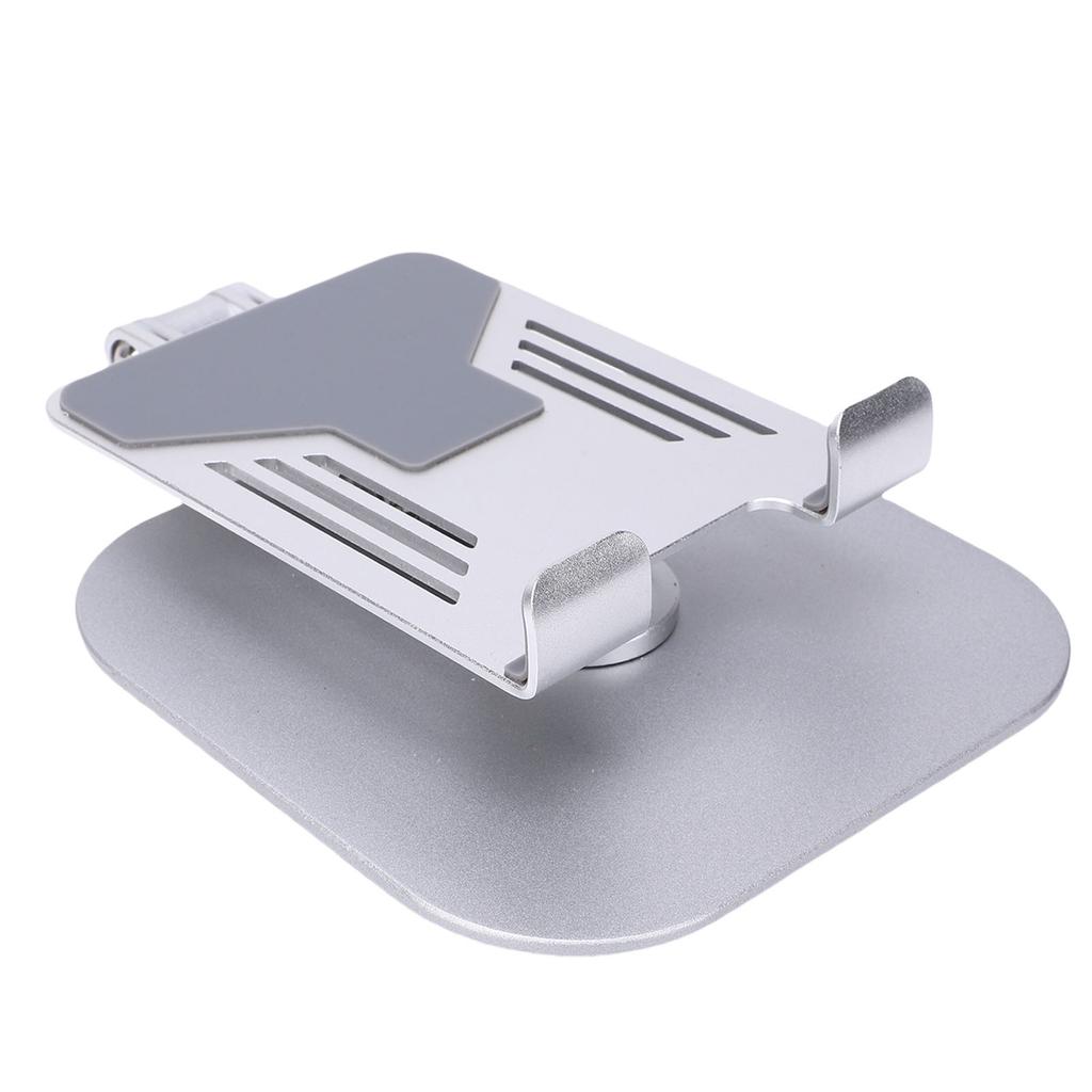Desk Tablet Stand Adjustable Foldable 360 degrees  Rotating Metal Desk Tablet Holder for Cell Phone Silver