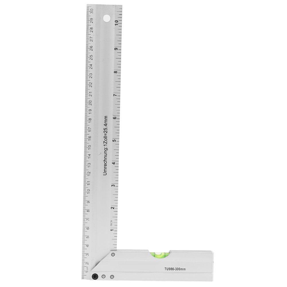 300mm Aluminium Alloy Thickened 90 Degree Right Angle Ruler Woodworking Measuring Tool