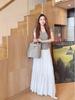 Women's A-line High-Waisted Tiered Skirt, 2025 Spring Collection, Versatile Gentle Style with Large Flare