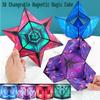 Funny 3D Geometric Changeable Magnetic Magic Cube Anti Stress Hand Flip Puzzle Cube Creative Kids Adults Anxiety Fidget Toys