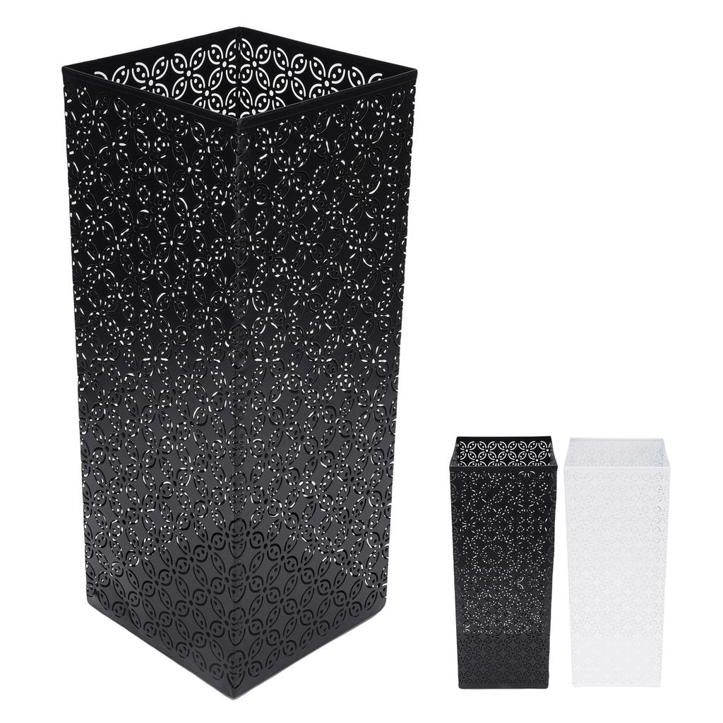 Square Umbrella Stand Rack for Entryway Metal Umbrella Holder Organizer Bin Hollow Out for Home Offi