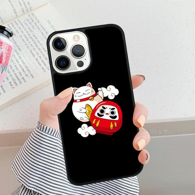 Cute Lucky Cat Phone Case Cover For iPhone 17 Air 16 15 14 Plus Apple 16 11 12 13 Pro Max Coque