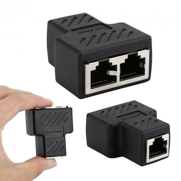Splitter Splitter for Internet Cable SUNROZ RJ45 LAN - 2 X RJ-45 Ethernet Connector (2 Pcs) (A58457-2)