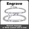 Personalisierte Armbänder 2er Set, Edelstahl Armband mit kostenloser Gravur, Partner Freundschaft Passendes Paar Valentinstag Geschenk