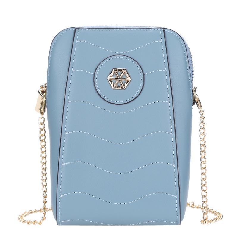 E New Mobile Phone Bag Female, Multi-color Large-capacity Shoulder Bag Fashionable Zipper Oblique Span Bag Female