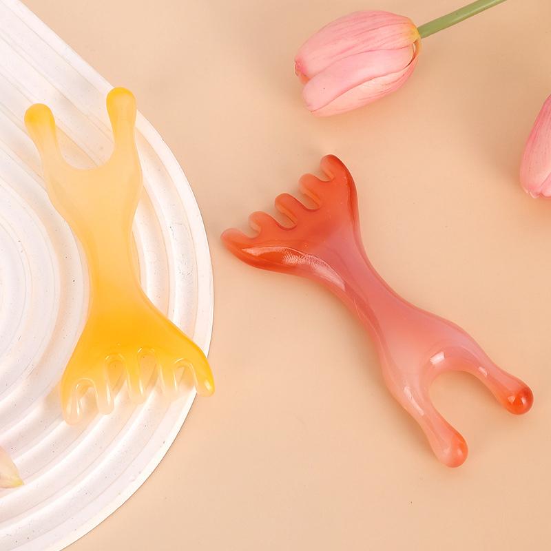 Head Scalping Massage Tool Comb For Hair Head Face Eye Neck Plastic Body GuaSha Tool Relieve Stres Promote Lymphatic Circulation