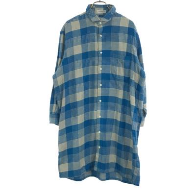 INDIVIDUALIZED SHIRTS Made In USA Check Long Sleeve Shirt Dress 15-28 Women Used