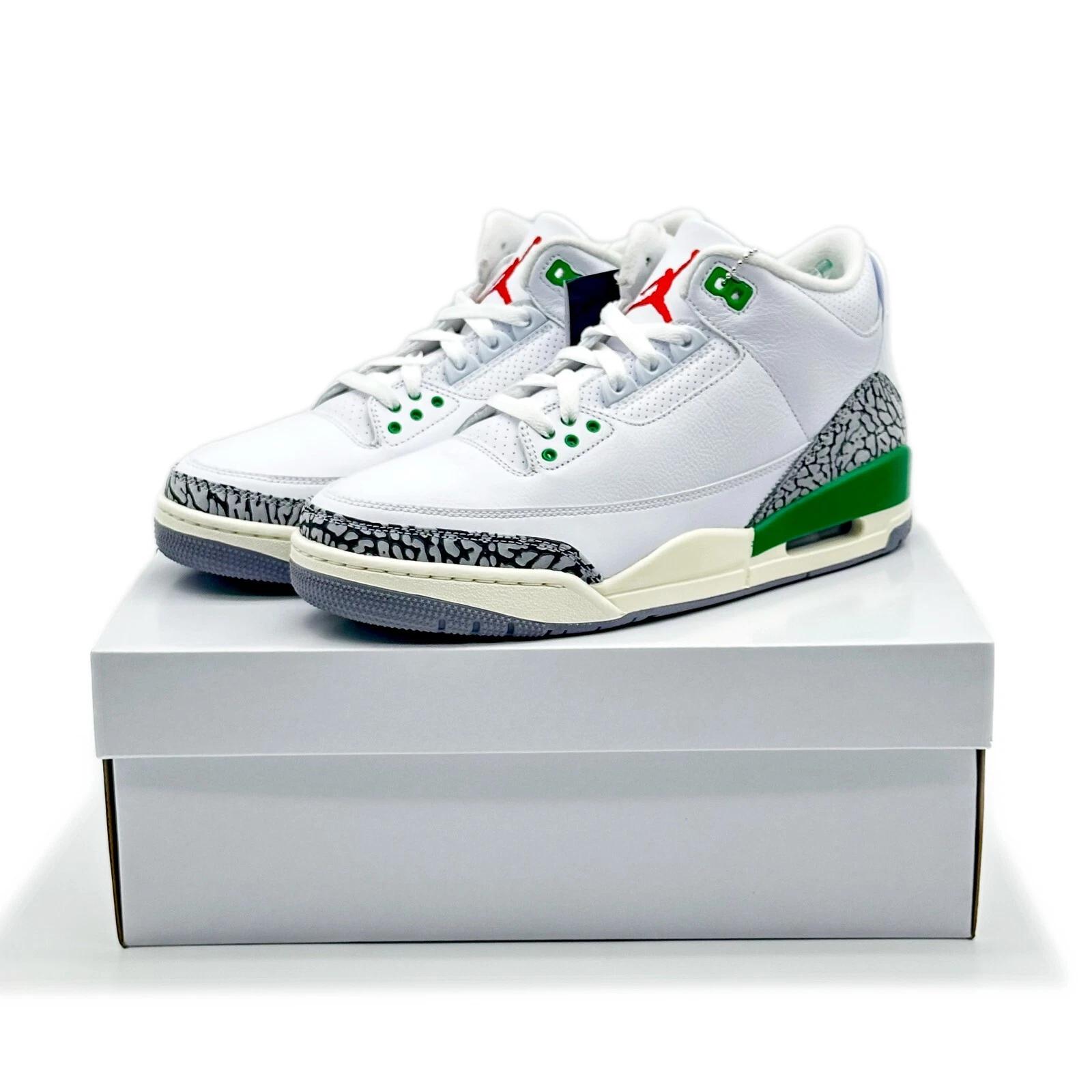 

CK9246-136 Nike W Air Jordan 3 Retro Lucky Green White Varsity Red Cement Grey US 7W