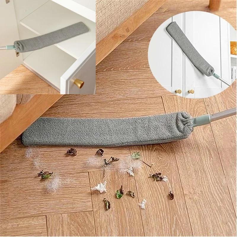Household Cleaning Tools Extendable Duster Telescopic Dust Brush Long Handle Gap Dust Cleaner Broom Dust Removal Feather Powder