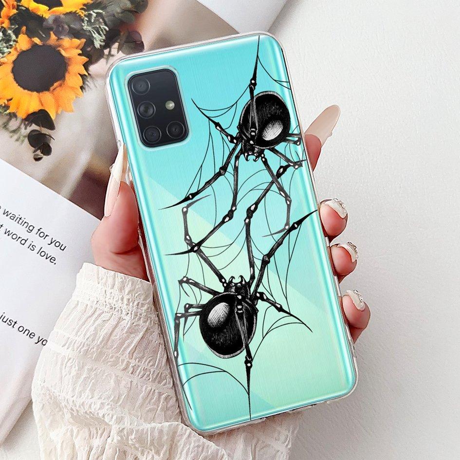 For Samsung Galaxy A71 Case SM-A715F Cover Fashion Butterfly Flower Soft Clear Silicone Phone Cover For Samsung A51 A 51 5G Capa