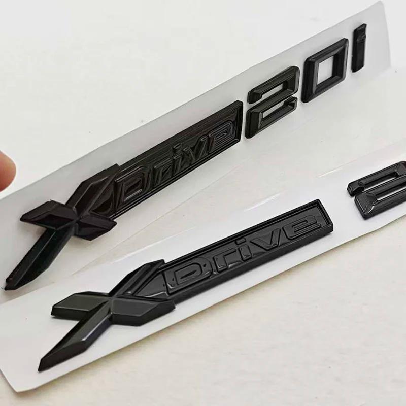 3D ABS Chrome Black Car Letters Logo XDrive 20i 20d Badge Rear Trunk Emblem Side Door Sticker Decals For BMW XDrive Accessories Af2