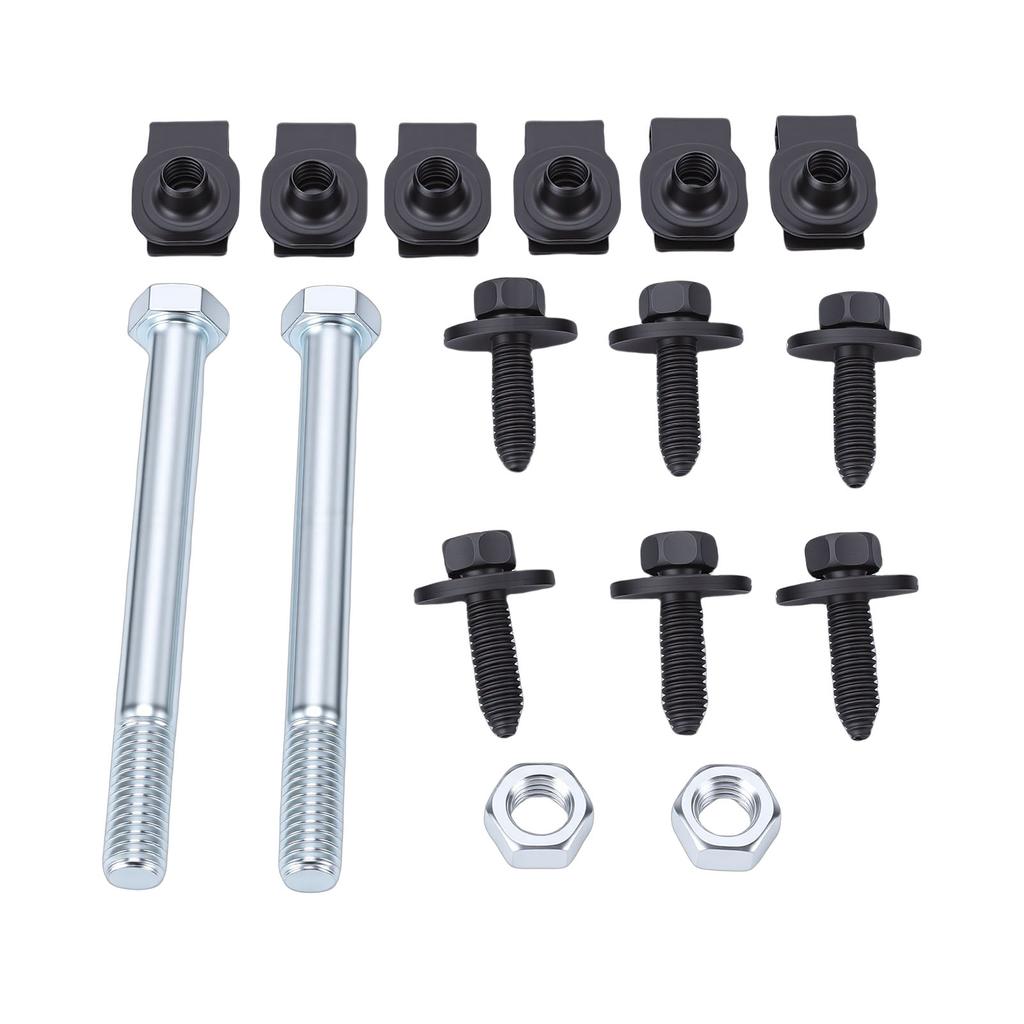 Front Leaf Spring Bracket Mounting Kit with Eye Bolts J Clips K00038 EB Replacement for Camaro Nova 1967 1981