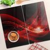 Set of Two Decorative Glass Kitchen Boards Abstract 2x30x52 cm