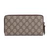 Gucci Seria Neo Vintage Długi Metalowy Zamek Błyskawiczny Z Logo Zdobionym Tygrysią Głową Płócienny I Skórzany Portfel Portfel Unisex Hebanowy Brązowy Żółty 473953-K9GOT-8861