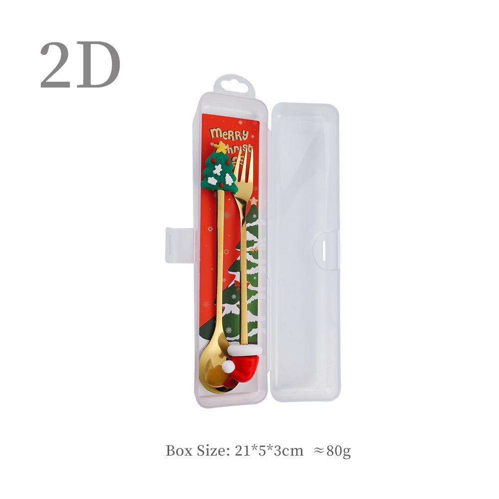 Cross-border Christmas Santa Claus Spoon Set – Cute Cartoon Coffee & Dessert Spoons, Perfect Christmas Gift.