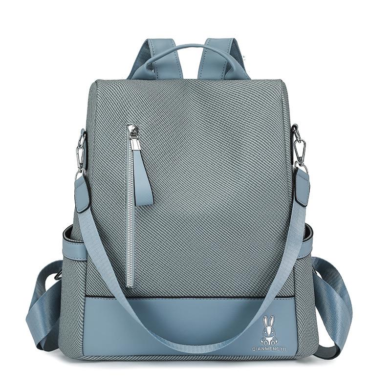 Schoolbag1011 new backpack female Korean version temperament large capacity backpack solid color versatile travel shoulder bag travel light