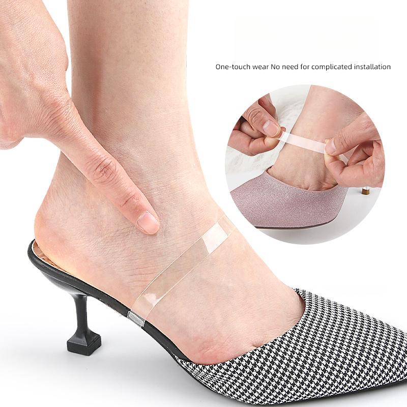 Invisible Transparent High Heel Shoe Bundle Laces No Heel Foot Wrap Leather Shoes Tying Shoelaces