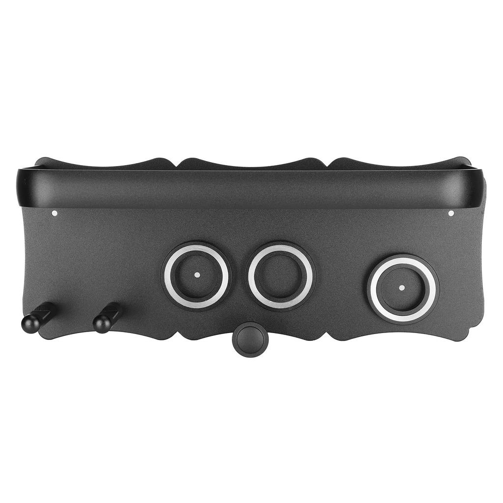 Hair Blower Stand Organizer WallMounted Hair Dryer Holder Bathroom Storage Rack Black