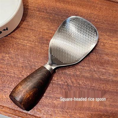 ZISIZ Standing Wooden Handle Rice Spoon