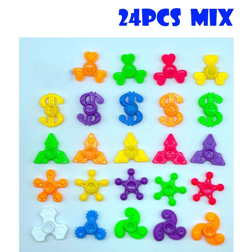 12/24PCS for Kids Boys Girls Random Mini Finger Gyro Toys Fidget Spinners Sensory Stress Toys Hand Spinner Party Favors Gifts