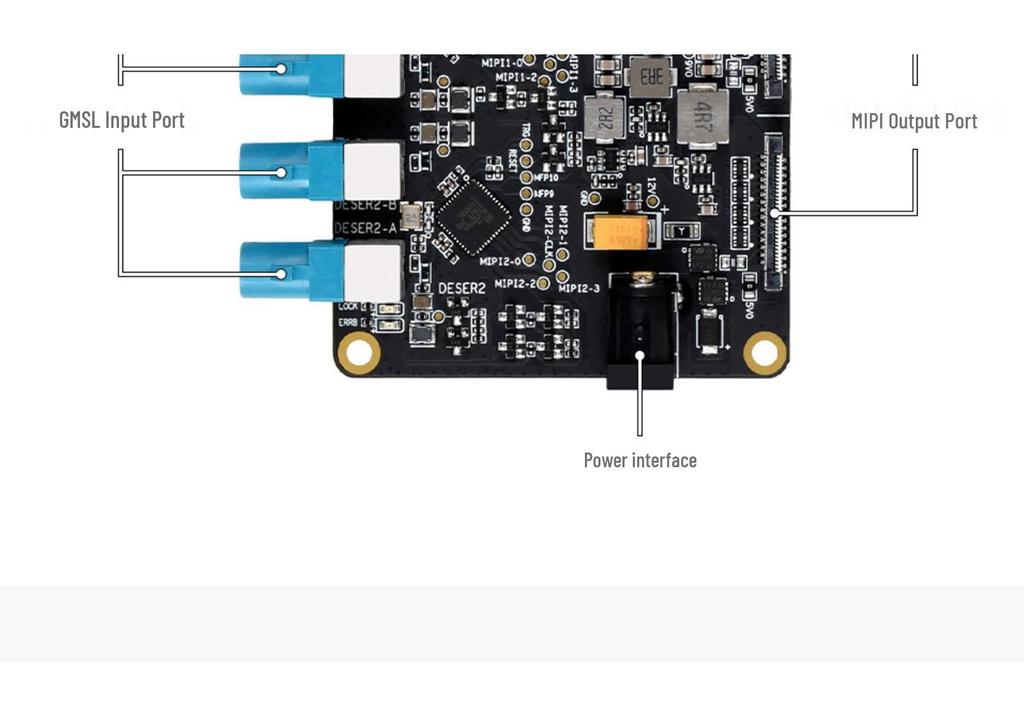 4-Channel GMSL Camera Expansion Board for Raspberry Pi 5, Featuring MAX9296 High-Speed, Low-Latency Deserializer Chip