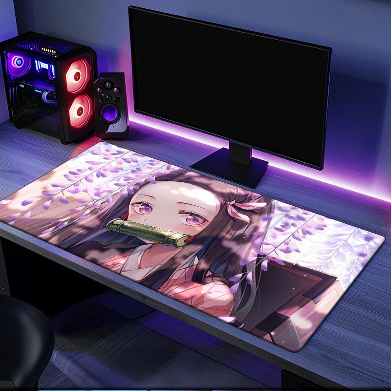 Anime Slayer Characters Mouse Pad, Rubber Base, Mouse Pad for Gamers and Office Use, Gaming Desk , Easy To Clean Mat Christmas fan gifts