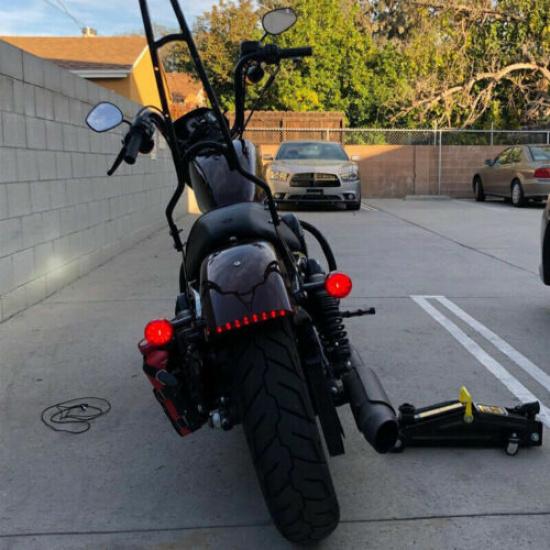 Fit For Harley XL 883 1200 Black Chopped Fender Edge 8~LED Rear Tail Brake Light