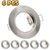 6/10pcs Round Recessed LED Ceiling Downlight Mounting Frame MR16 GU10 Bulb Replaceable Spot Lamp Holder Socket Fitting Fixtures