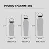 Tyeso 500ML Thermos Vacuum Insulated Water Bottle Durable Leak-Proof for Outdoor Sports Matte Finish Carry Portable Handle