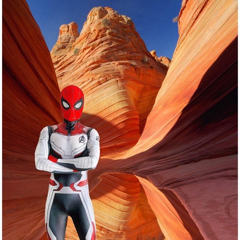 Future Fund Captain America Scarlet Spider Quantum Suit Miles Black Spider-Man Full Body Tights