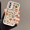 Retro Maple Leaf Pumpkin Pattern Soft Phone Case For Samsung Galaxy S25 Ultra S24 S23 S22 S21 S20 Plus FE A15 A35 A54 A55 Cover