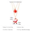 Double Layer Christmas Necklace Santa Bell Tree Reindeer Pendant Collarbone Chain Festive Holiday Jewelry Gift for Women