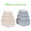 With Lid Silicone Lunch Box Food Grade Storage Box Rectangle Food Storage Container  Picnic
