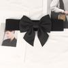Elegant Wide Side Elastic Vintage Korean Belt Large Bow Dress Decoration Women Waistbands