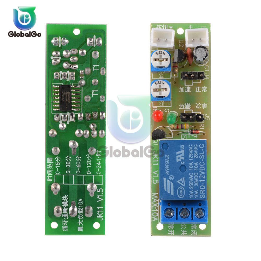 JK11 DC5V 0-60Min 0-15Min Infinite Cycle Delay Timing Timer Relay ON OFF Switch Multifunctional Relay Module