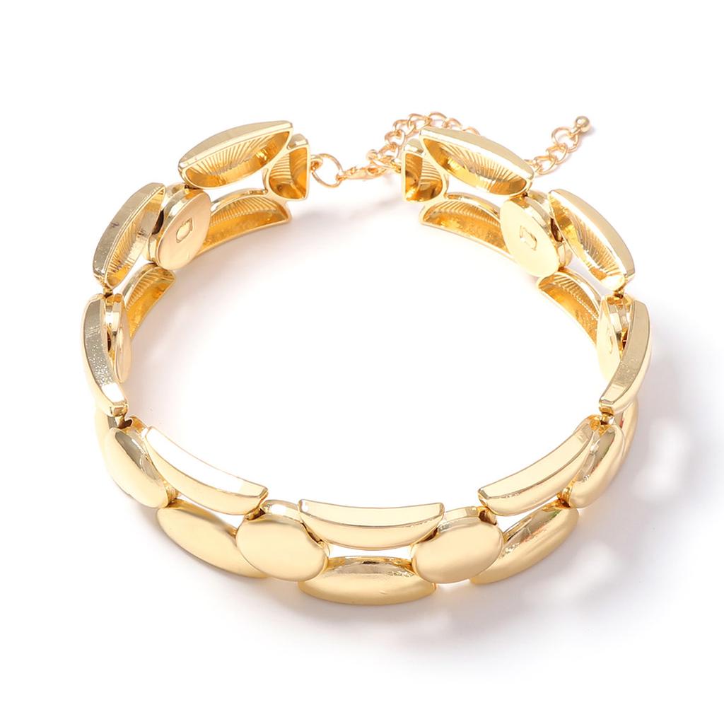 Light luxury metal texture heavy industry geometric splicing sticker neck collar necklace personality fashion temperament casual woman