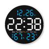 Led Clock Calendar Temperature Clock 25.5*25.5*3cm LED Wall Clock Memory Function Temperature Display Brightness Adjustment