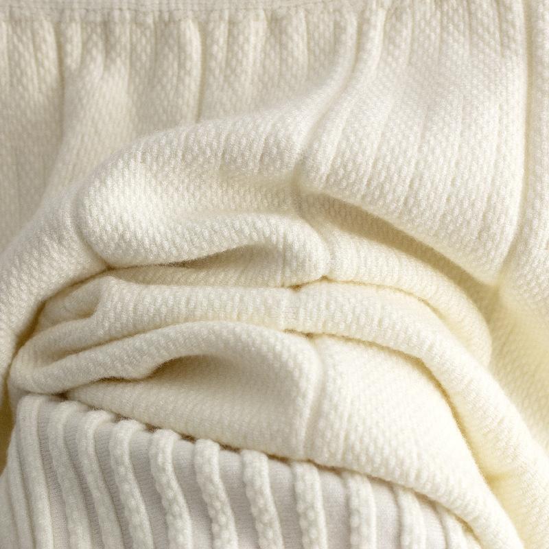 Women Autumn Winter Thick Knitted Middle Length Skirt High Waist Twist Straight Hip-Packed Pleated Skirts Solid Color