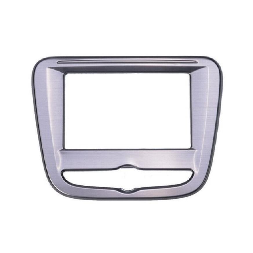 For Chevy Equinox 2018-24 Silver Steel Center Console Navigation Screen Panel 7”