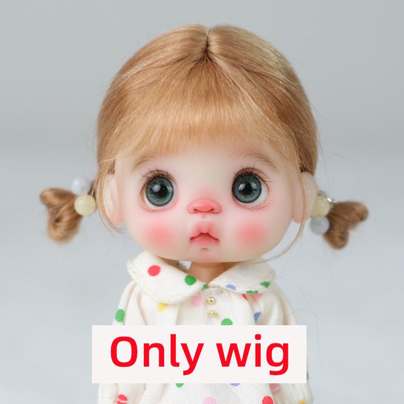 

Ob11 Wig Mohair Soft Cute Braid Hair Bangs Long Hair Doll Special Wig Multi-Color For 1/8 ,1/12 Bjd Doll Accessories 5-6 inches