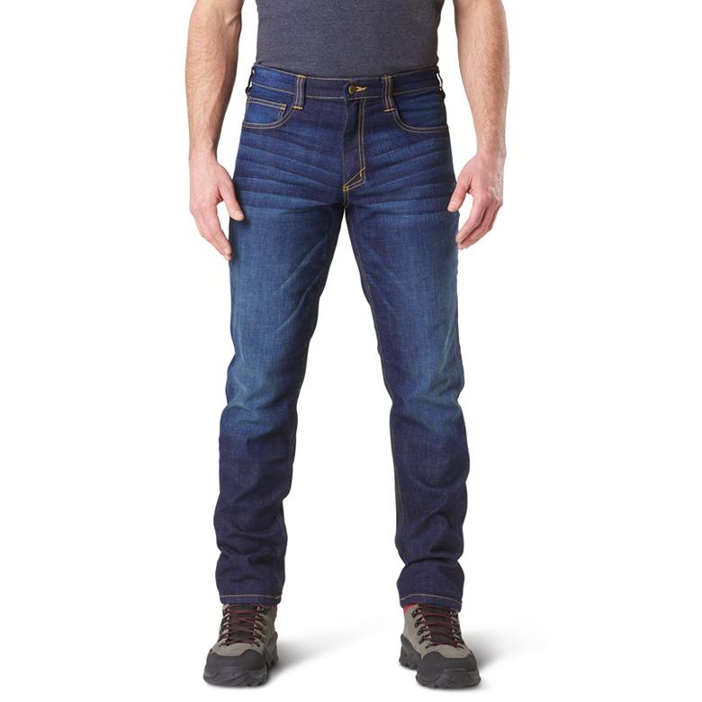 Jeans Ajustados Defender Flex Tácticos 5.11 (Índigo Lavado Oscuro)
