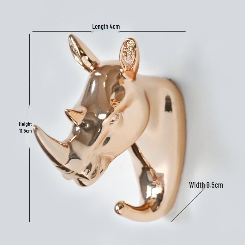 Deer Head Cartoon Wall Hook - New Creative Punch-Free Design for Home Decoration